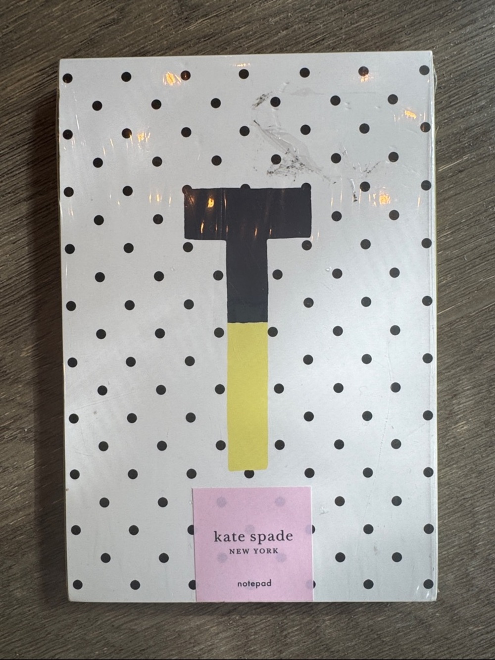 ♠️ Kate Spade Sparks of Joy notepad. 100 sheets. Dipped letter T. New with tags!